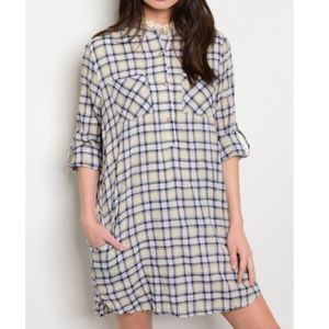 Dresses - 3/$20 NEW Yellow and Navy Plaid Summer Dress Dresses - 3/$20 NEW Yellow and Navy Plaid Summer Dress